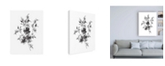 Trademark Global Wild Apple Portfolio Sketchbook Flowers on White II Canvas Art - 36.5" x 48"